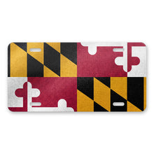 Maryland State Flag aluminum front license plate