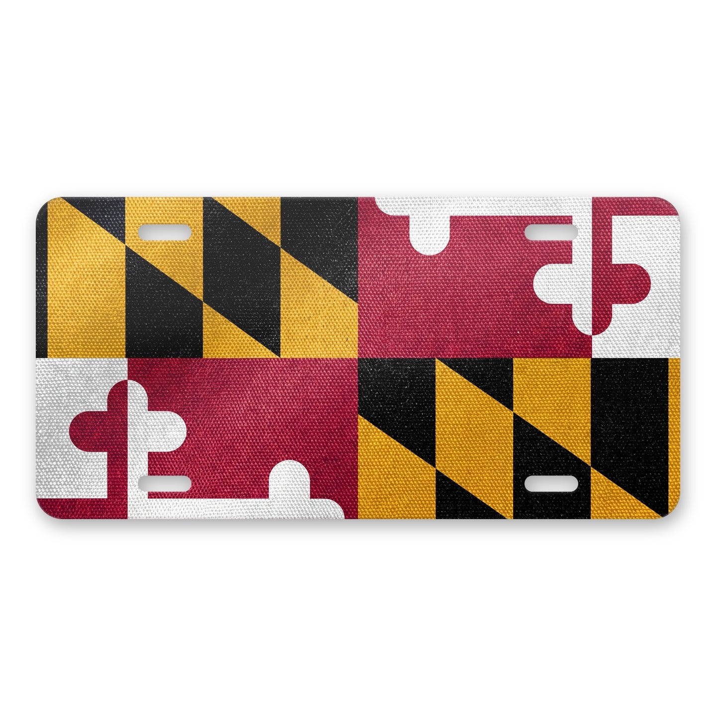 Maryland State Flag aluminum front license plate