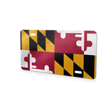 Maryland State Flag aluminum front license plate