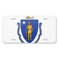 Massachusetts State Flag aluminum front license plate