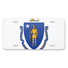 Massachusetts State Flag aluminum front license plate