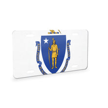 Massachusetts State Flag aluminum front license plate