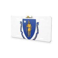 Massachusetts State Flag aluminum front license plate