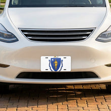 Massachusetts State Flag aluminum front license plate