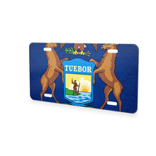 Michigan State Flag aluminum front license plate