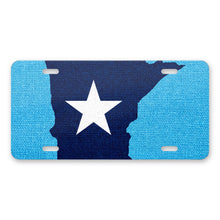 Minnesota State Flag aluminum front license plate