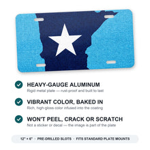 Minnesota State Flag aluminum front license plate