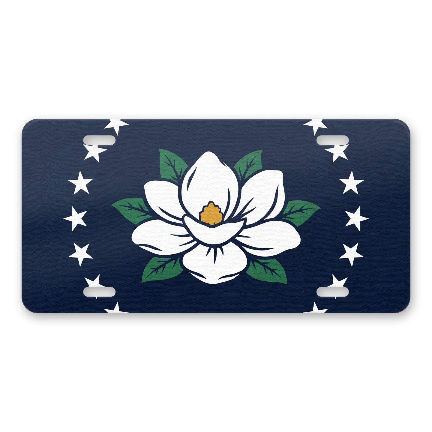 Mississippi State Flag aluminum front license plate