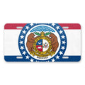 Missouri State Flag aluminum front license plate