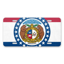 Missouri State Flag aluminum front license plate