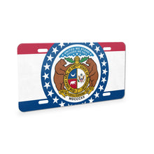 Missouri State Flag aluminum front license plate