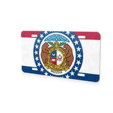 Missouri State Flag aluminum front license plate