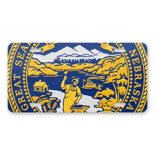 Nebraska State Flag aluminum front license plate