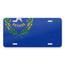 Nevada State Flag aluminum front license plate