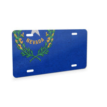 Nevada State Flag aluminum front license plate