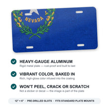 Nevada State Flag aluminum front license plate