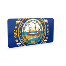 New Hampshire State Flag aluminum front license plate
