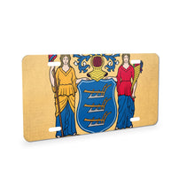 New Jersey State Flag aluminum front license plate