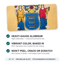 New Jersey State Flag aluminum front license plate