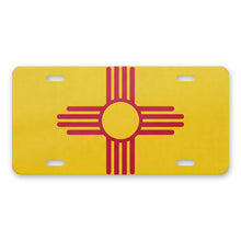 New Mexico State Flag aluminum front license plate