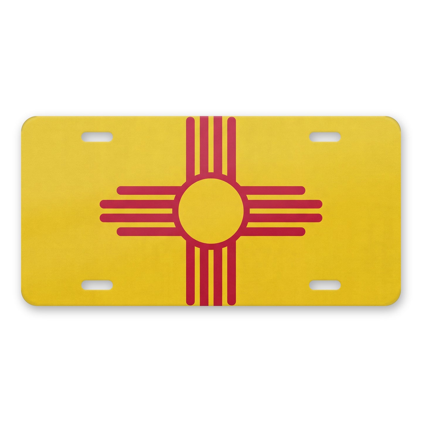 New Mexico State Flag aluminum front license plate