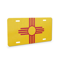 New Mexico State Flag aluminum front license plate