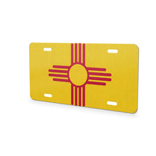 New Mexico State Flag aluminum front license plate