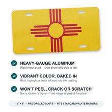 New Mexico State Flag aluminum front license plate