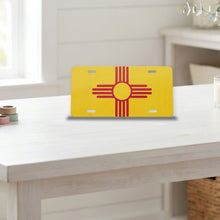 New Mexico State Flag aluminum front license plate
