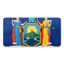 New York State Flag aluminum front license plate