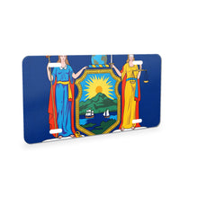 New York State Flag aluminum front license plate