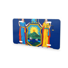 New York State Flag aluminum front license plate