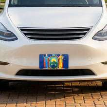 New York State Flag aluminum front license plate