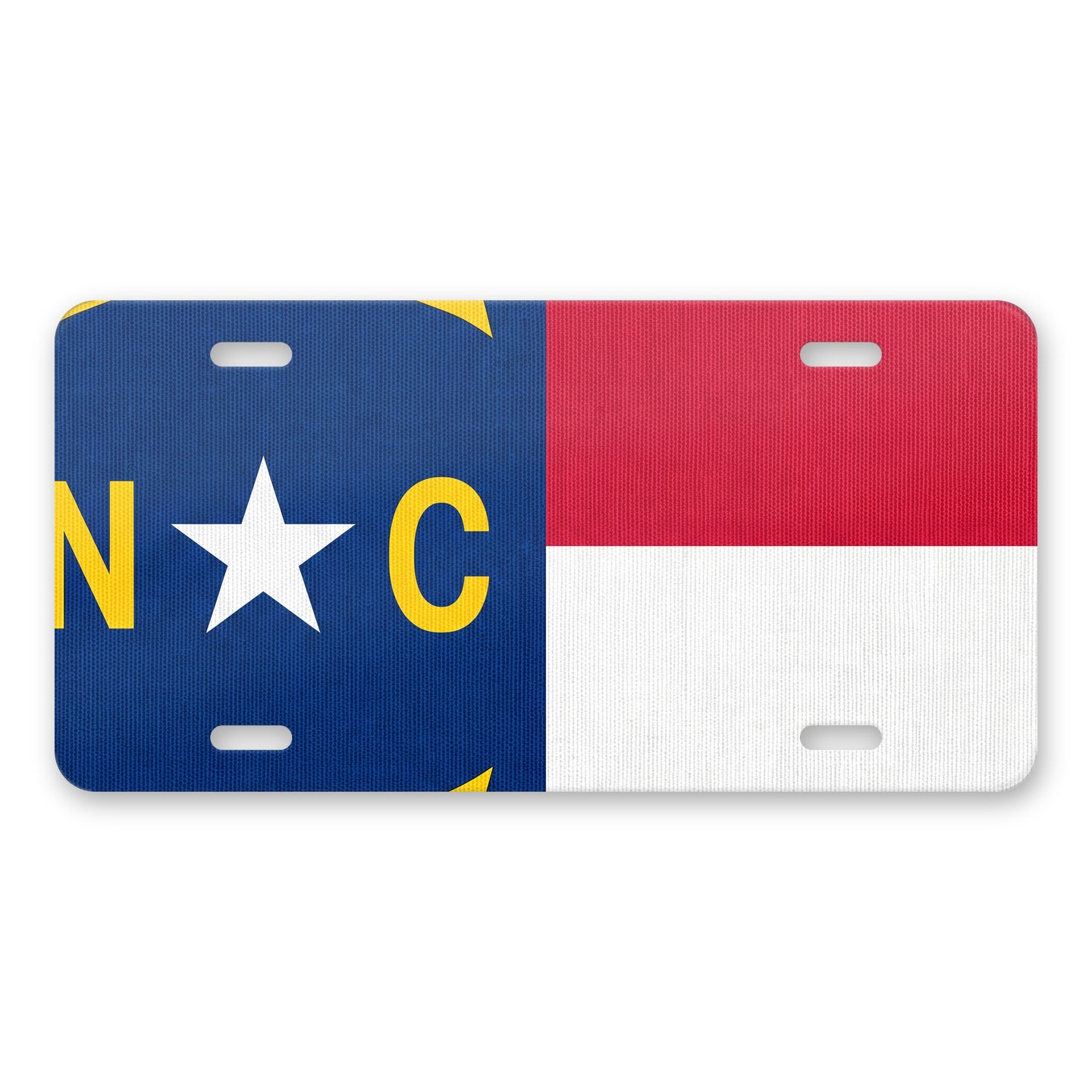 North Carolina State Flag aluminum front license plate