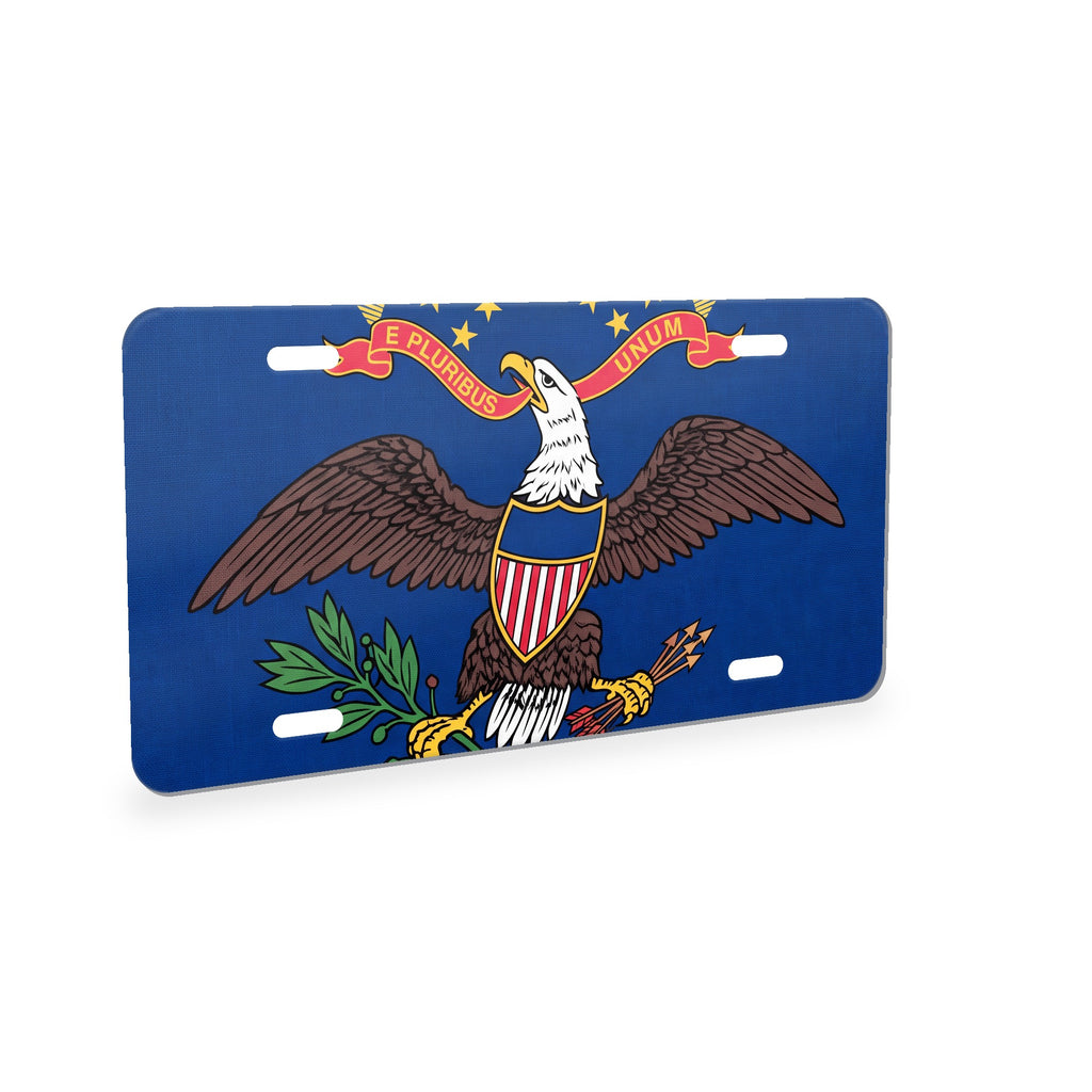 North Dakota State Flag aluminum front license plate