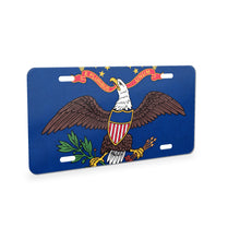North Dakota State Flag aluminum front license plate