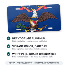 North Dakota State Flag aluminum front license plate
