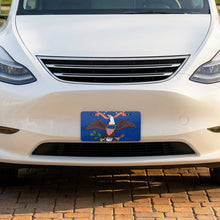 North Dakota State Flag aluminum front license plate