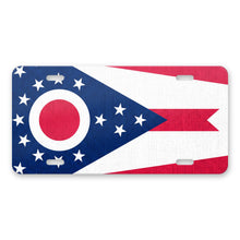 Ohio State Flag aluminum front license plate