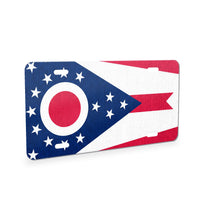 Ohio State Flag aluminum front license plate