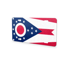 Ohio State Flag aluminum front license plate