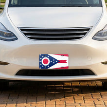 Ohio State Flag aluminum front license plate