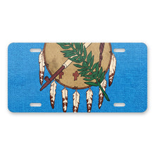 Oklahoma State Flag aluminum front license plate