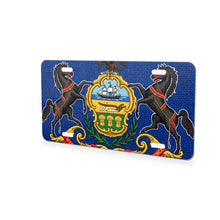 Pennsylvania State Flag aluminum front license plate