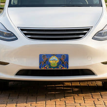 Pennsylvania State Flag aluminum front license plate
