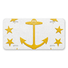 Rhode Island State Flag aluminum front license plate