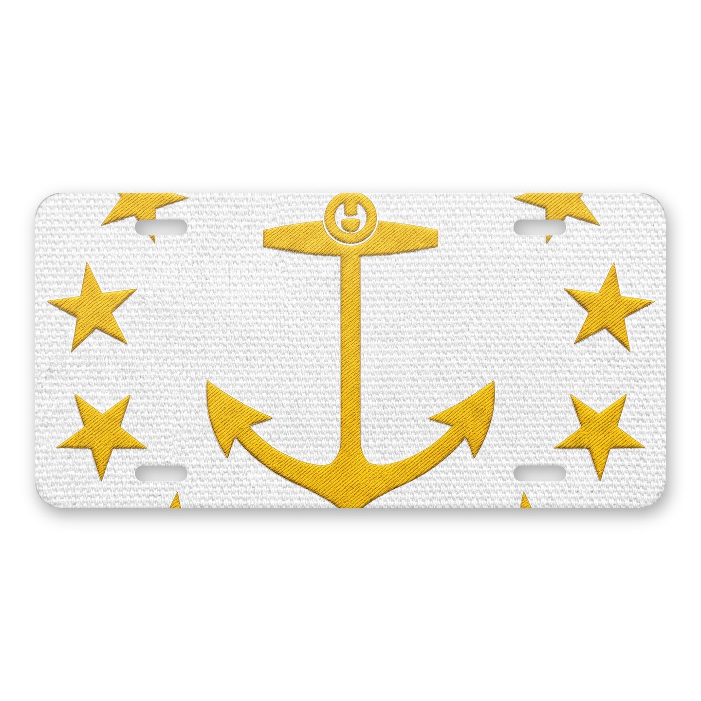 Rhode Island State Flag aluminum front license plate
