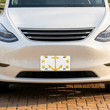 Rhode Island State Flag aluminum front license plate