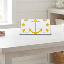 Rhode Island State Flag aluminum front license plate