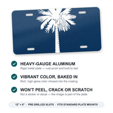 South Carolina State Flag aluminum front license plate